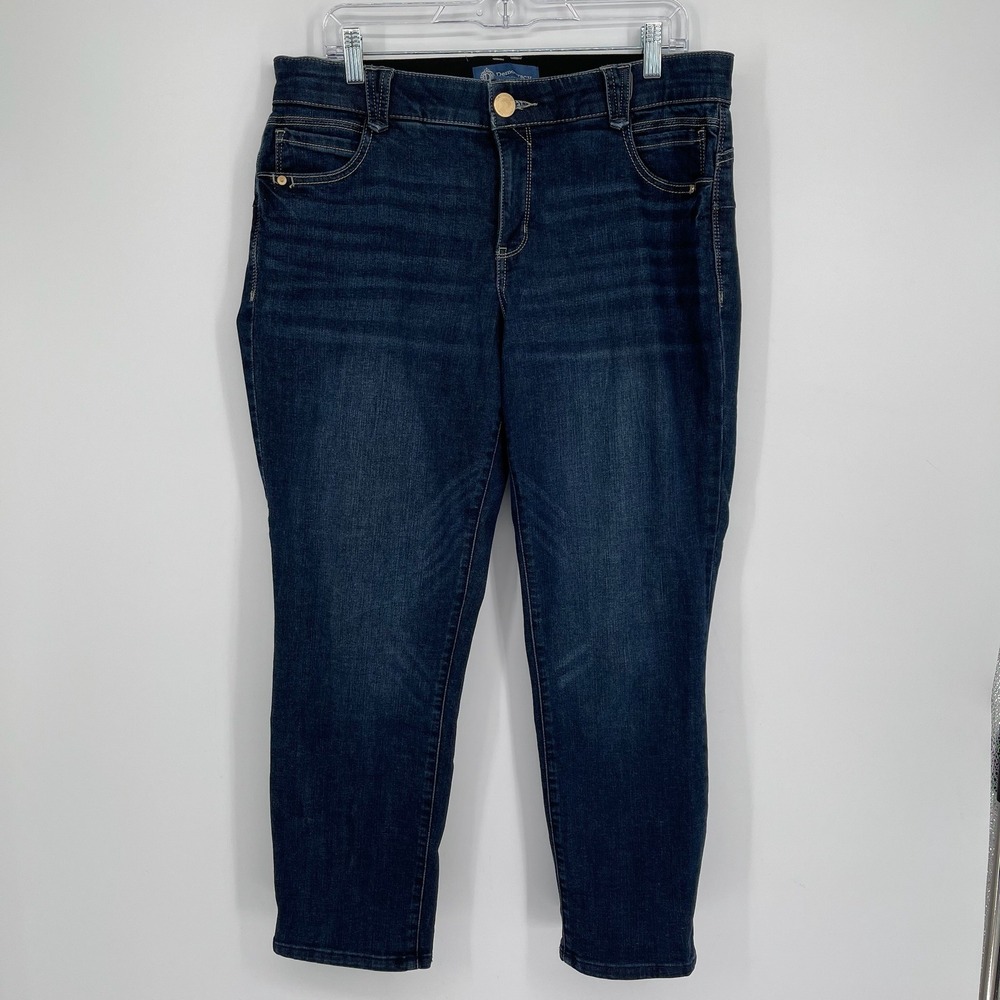 Democracy Women's Blue Ab Solution Ankle Skimmer Denim Jeans Plus Size 16W